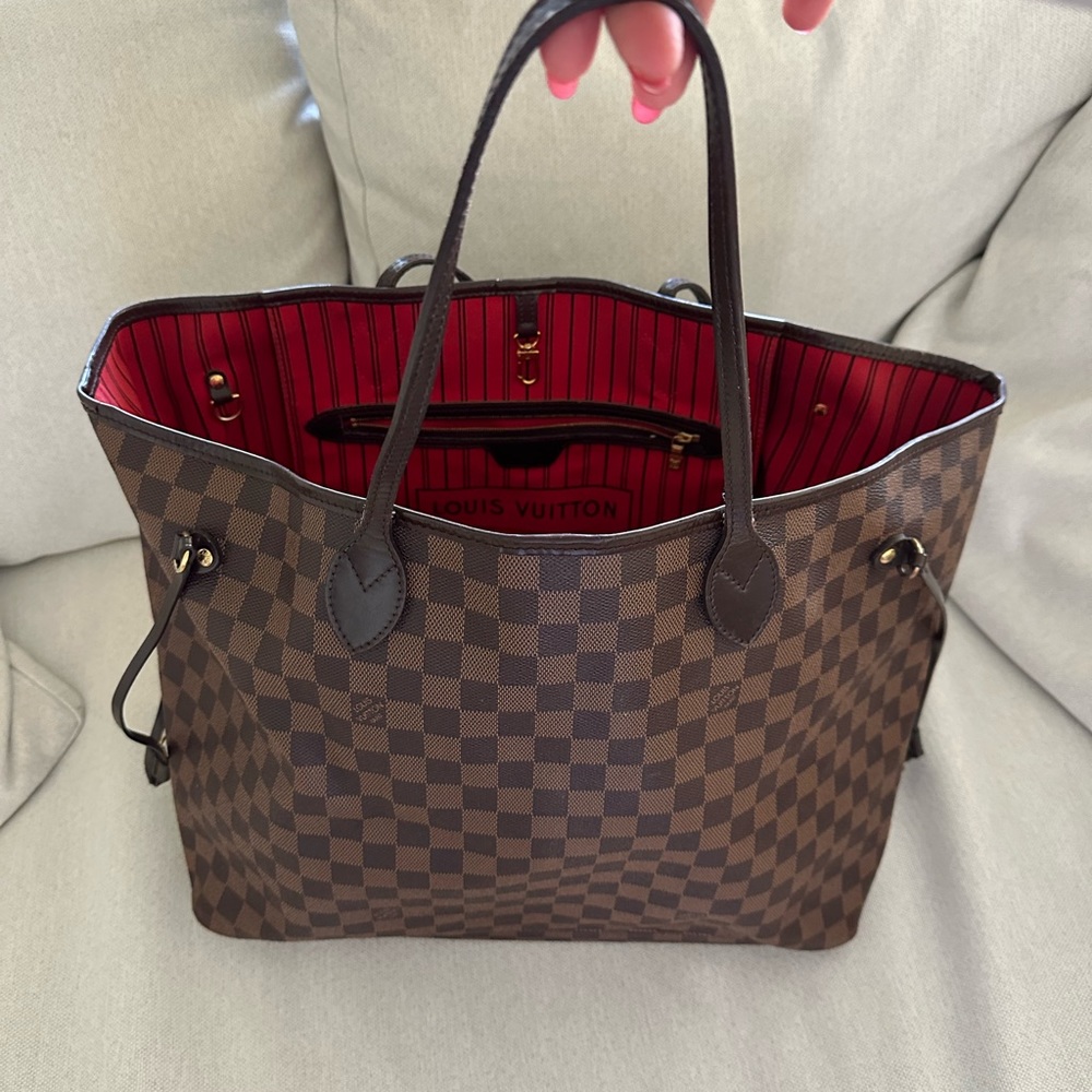 LOUIS VUITTON Neverfull GM Damier Ebene N51106 Genuine Tote Shoulder  bag